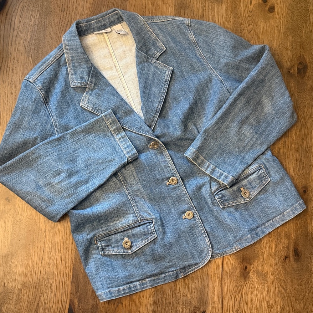 Chico's Platinum Women's 3 Jean Jacket
